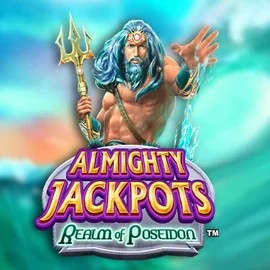 Almighty Jackpots – Realm of Poseidon slot logo by Novomatic at Gransino Casino