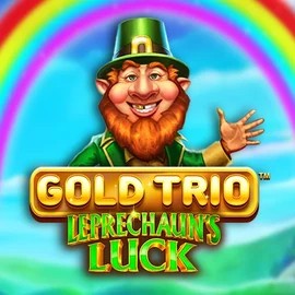 Gold Trio Leprechaun's Luck slot logo by Playtech at Gransino Casino