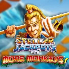 Stellar Jackpots with More Monkeys slot logo by Lightning Box Game at Gransino Casino